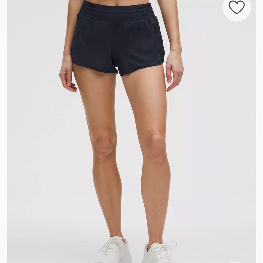 Lululemon Hotty Hot High-Rise Black Athletic Running Shorts